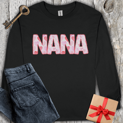 Long-sleeve Black / S Nana Watercolor Long Sleeve Tee