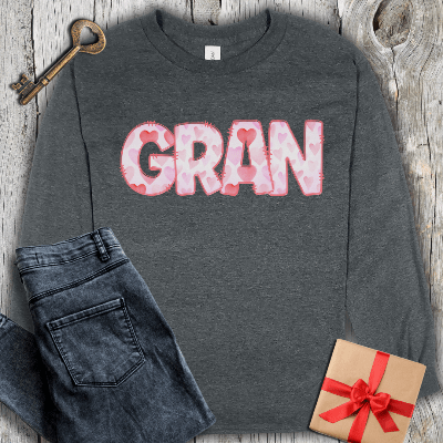 Long-sleeve Dark Heather / S Gran Watercolor Long Sleeve Tee