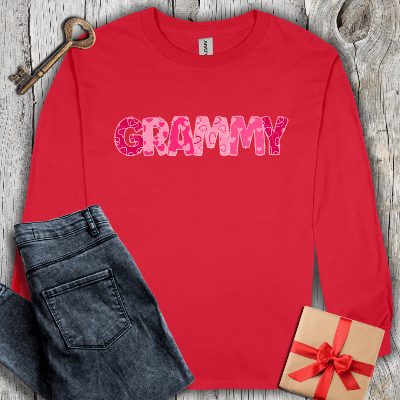 Long-sleeve Red / S Grammy Hearts Long Sleeve Tee