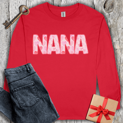 Long-sleeve Red / S Nana Watercolor Long Sleeve Tee