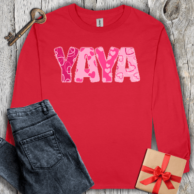Long-sleeve Red / S Yaya Hearts Long Sleeve Tee