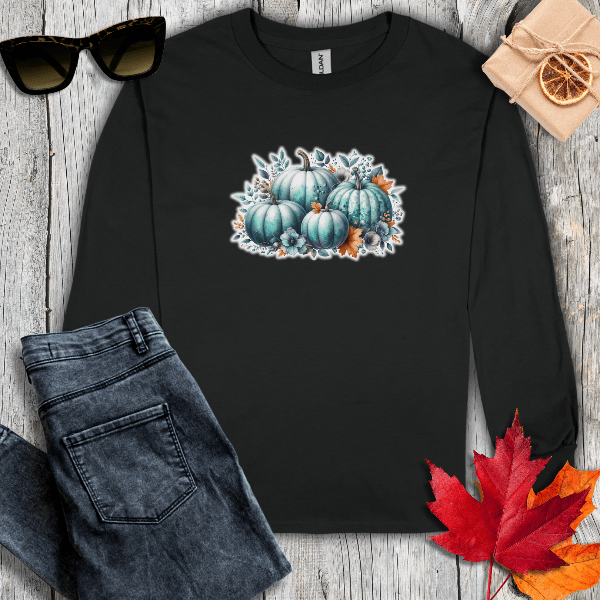 Long-sleeve S / Black Four Pumpkins Long Sleeve Tee