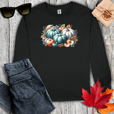 Long-sleeve S / Black Pumpkins and Blueberries Long Sleeve Tee