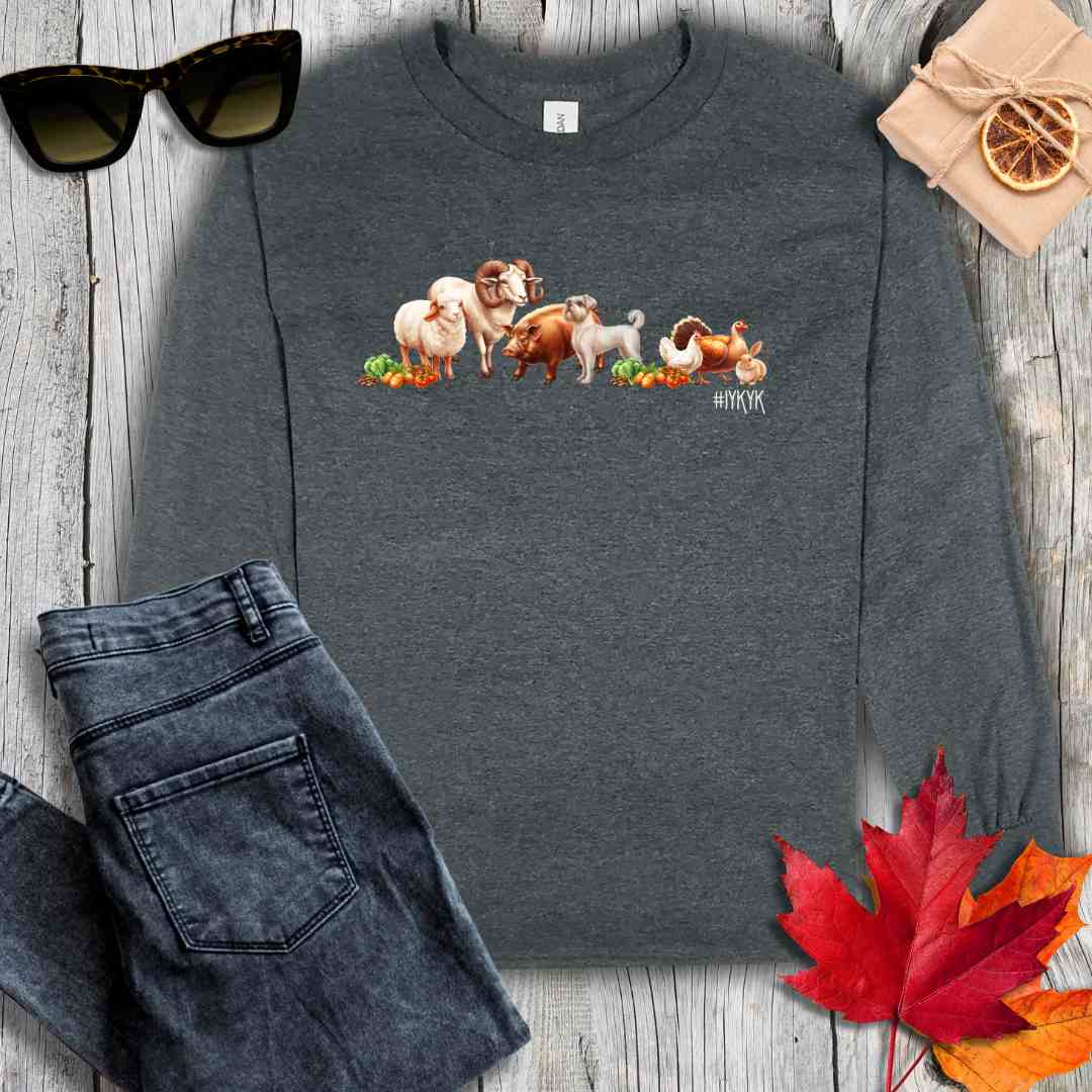 Long-sleeve S / Dark Heather Beans, Greens Long Sleeve Tee V1
