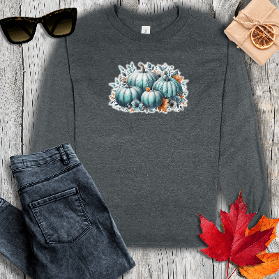 Long-sleeve S / Dark Heather Four Pumpkins Long Sleeve Tee