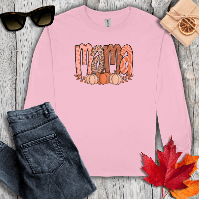 Long-sleeve S / Light Pink Fall Mama Long Sleeve Tee
