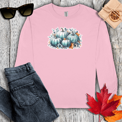 Long-sleeve S / Light Pink Four Pumpkins Long Sleeve Tee