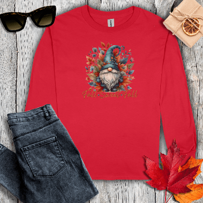 Long-sleeve S / Red Fall Sweet Fall Long Sleeve Tee