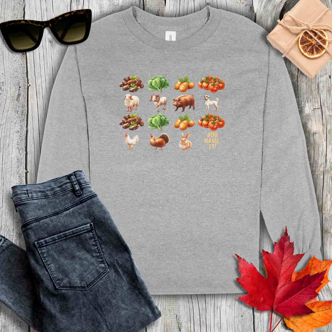 Long-sleeve S / Sport Grey Beans, Greens Long Sleeve Tee V2