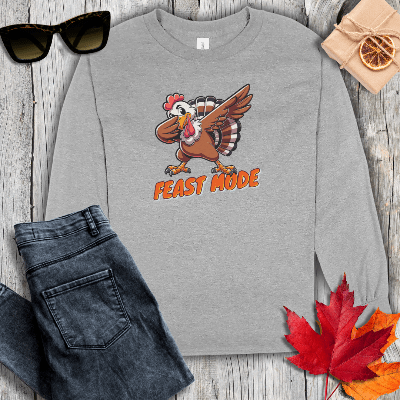 Long-sleeve S / Sport Grey Feast Mode Long Sleeve Tee