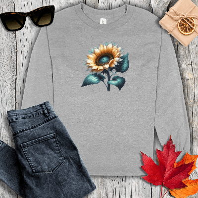 Long-sleeve S / Sport Grey Sunflower Long Sleeve Tee