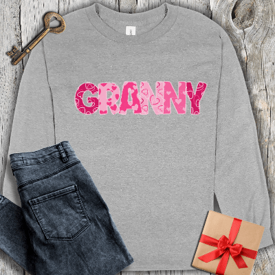 Long-sleeve Sport Grey / S Granny Hearts Long Sleeve Tee