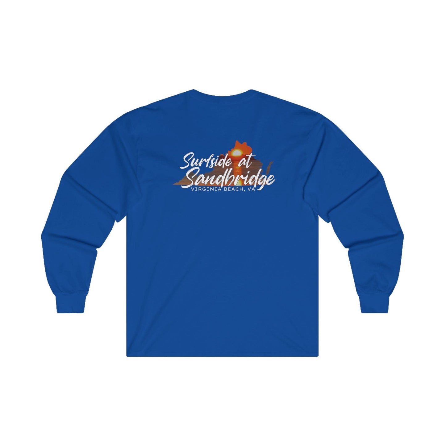 Long-sleeve Surfside at Sandbridge Virginia Outline Long Sleeve Tee