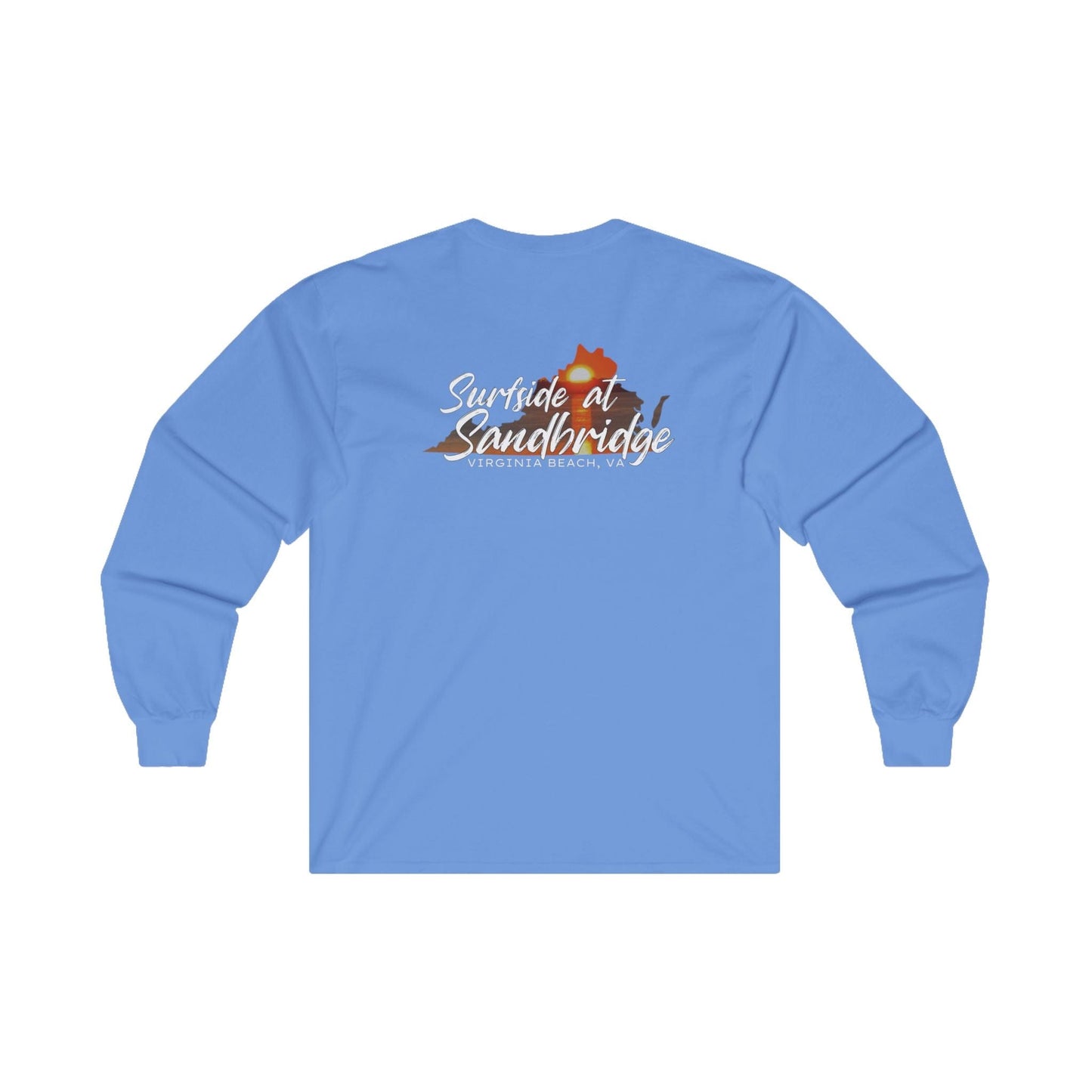Long-sleeve Surfside at Sandbridge Virginia Outline Long Sleeve Tee