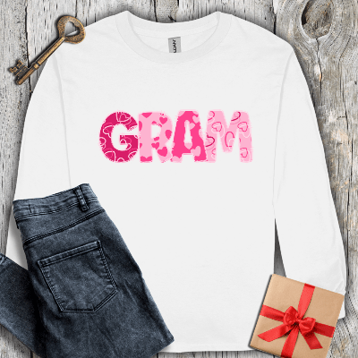 Long-sleeve White / S Gram Hearts Long Sleeve Tee
