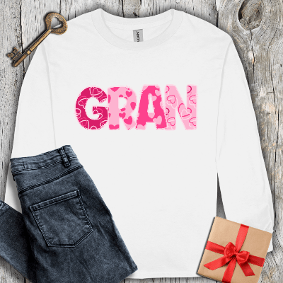 Long-sleeve White / S Gran Hearts Long Sleeve Tee