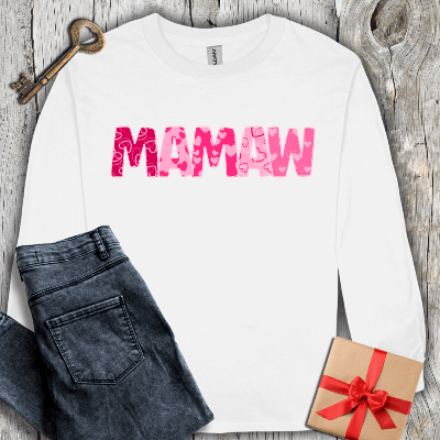 Long-sleeve White / S Mamaw Hearts Long Sleeve Tee