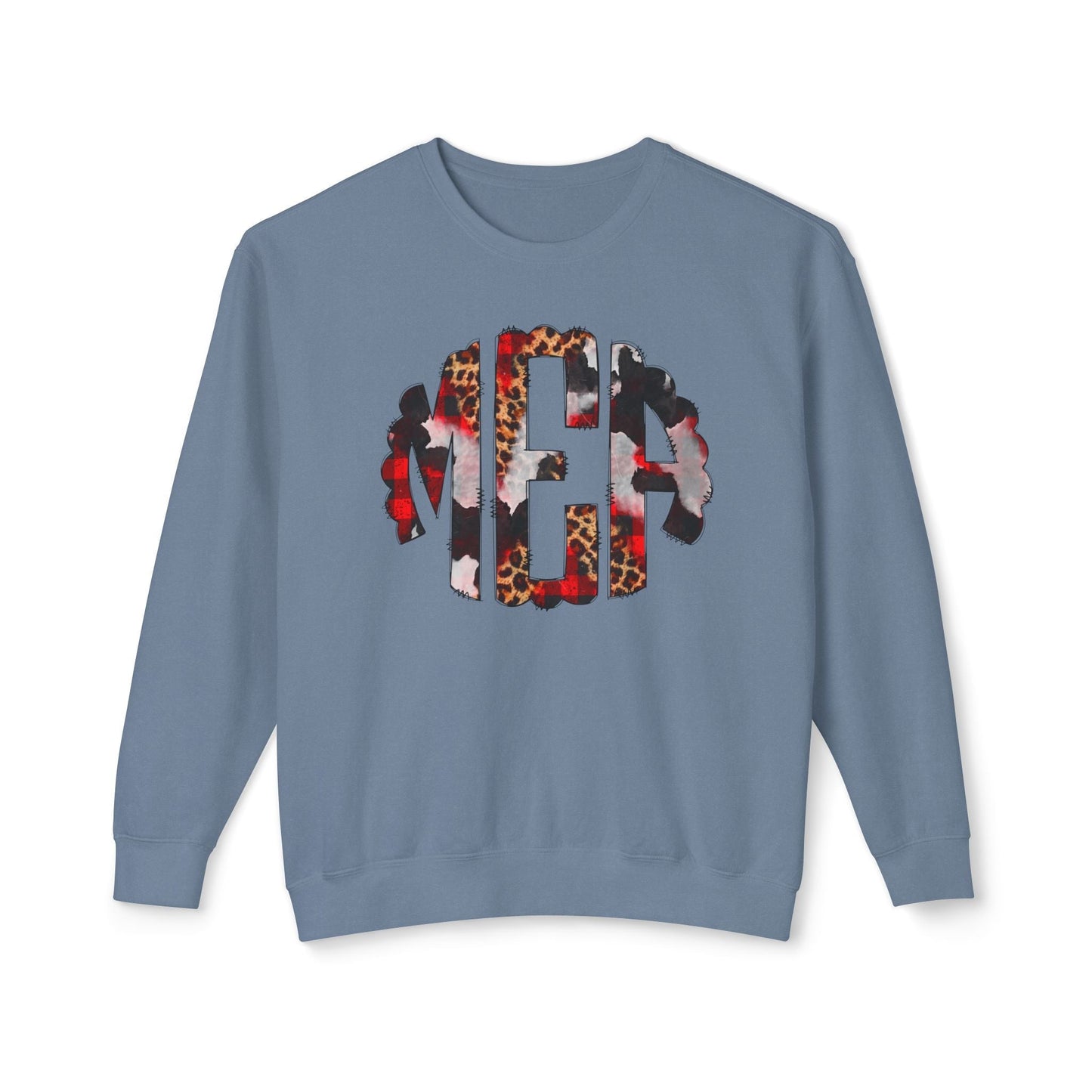 Sweatshirt Blue Jean / S Christmas Initials Comfort Colors® Sweatshirt
