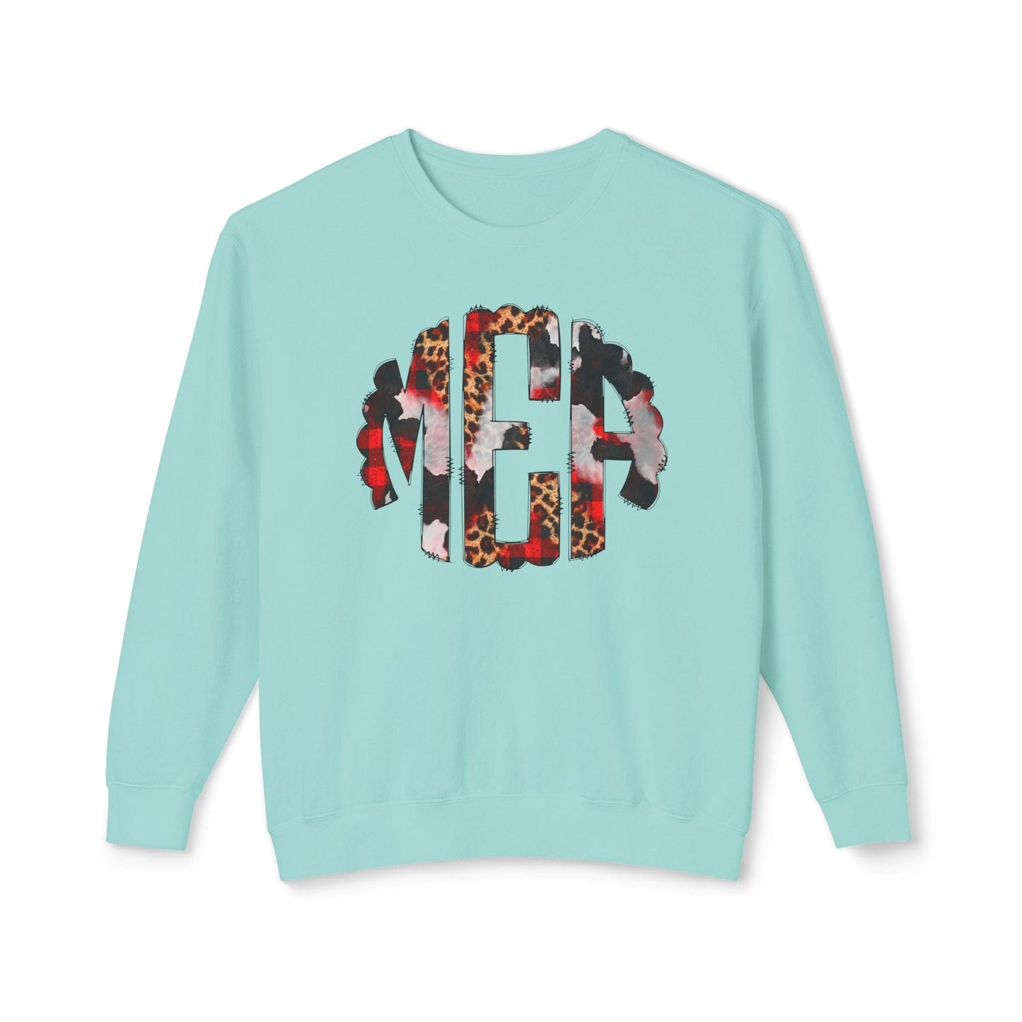Sweatshirt Chalky Mint / L Christmas Initials Comfort Colors® Sweatshirt