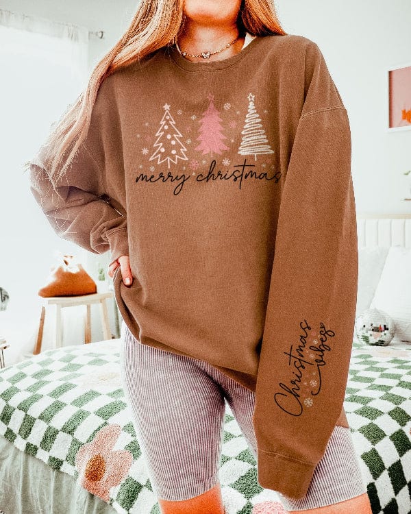 Sweatshirt Espresso / S Christmas Vibes Comfort Colors® Sweatshirt