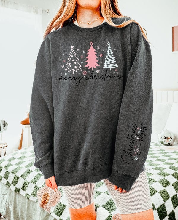 Sweatshirt Pepper / S Christmas Vibes Comfort Colors® Sweatshirt