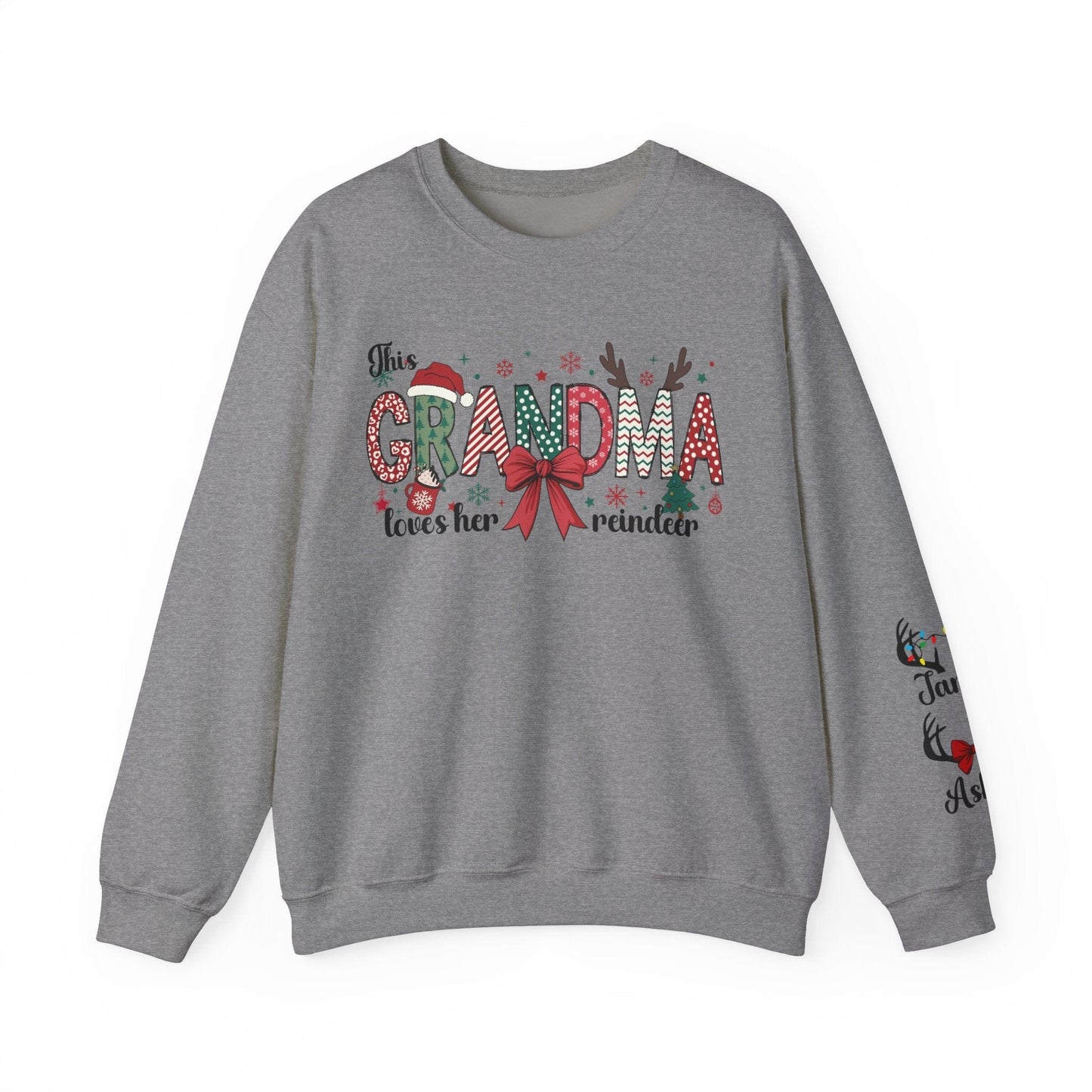 Sweatshirt S / Graphite Heather Grandma's Reindeer Custom Order