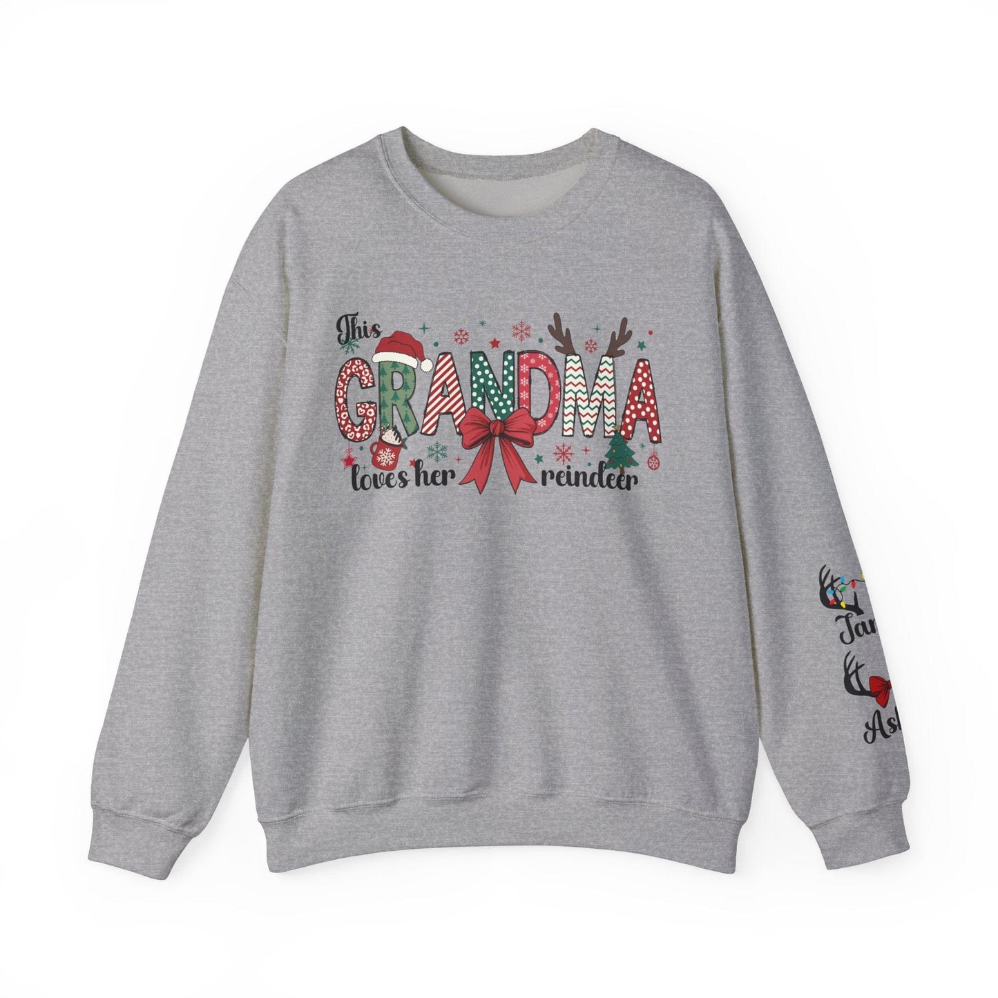Sweatshirt S / Sport Grey Grandma's Reindeer Custom Order