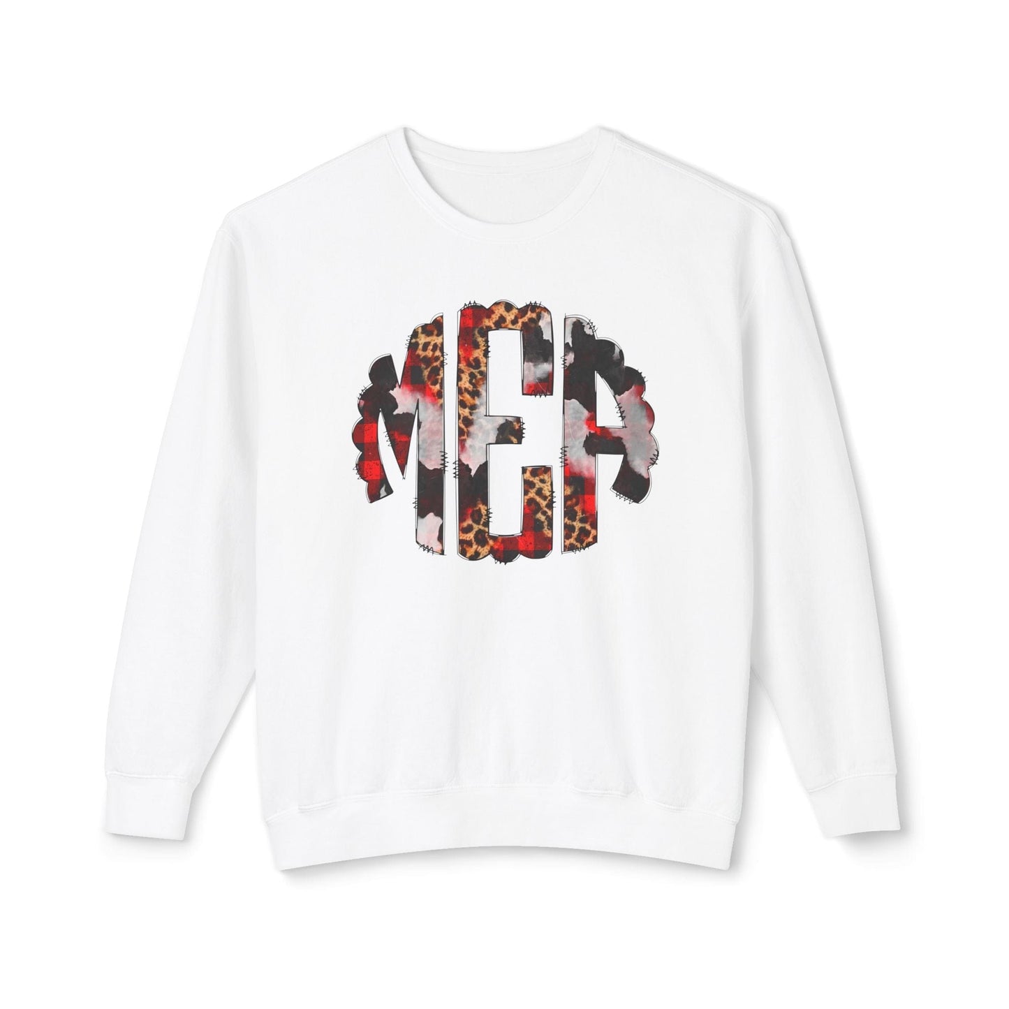 Sweatshirt White / M Christmas Initials Comfort Colors® Sweatshirt