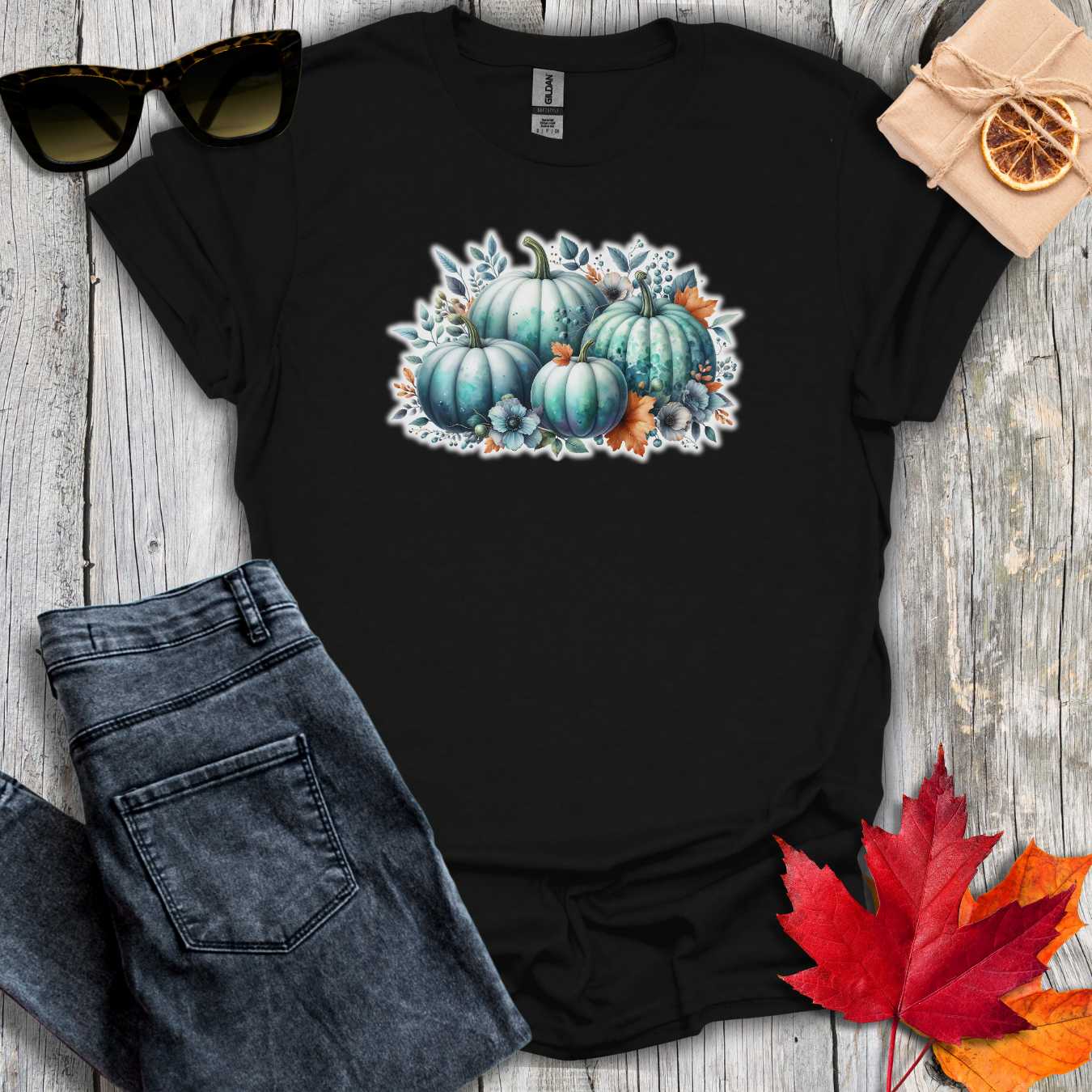 T-Shirt Black / S Four Pumpkins Tee