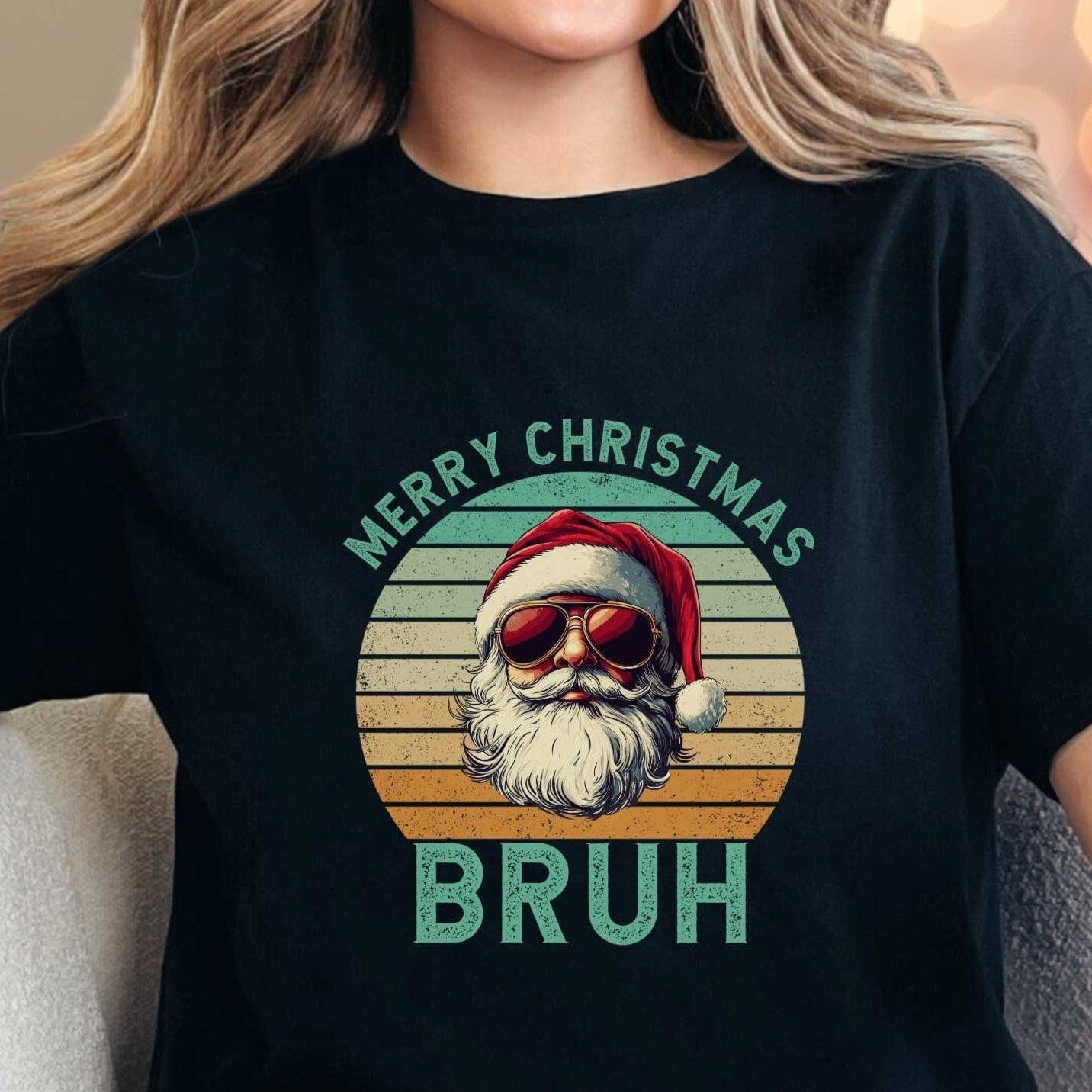 T-Shirt Black / S Merry Christmas Bruh Tee