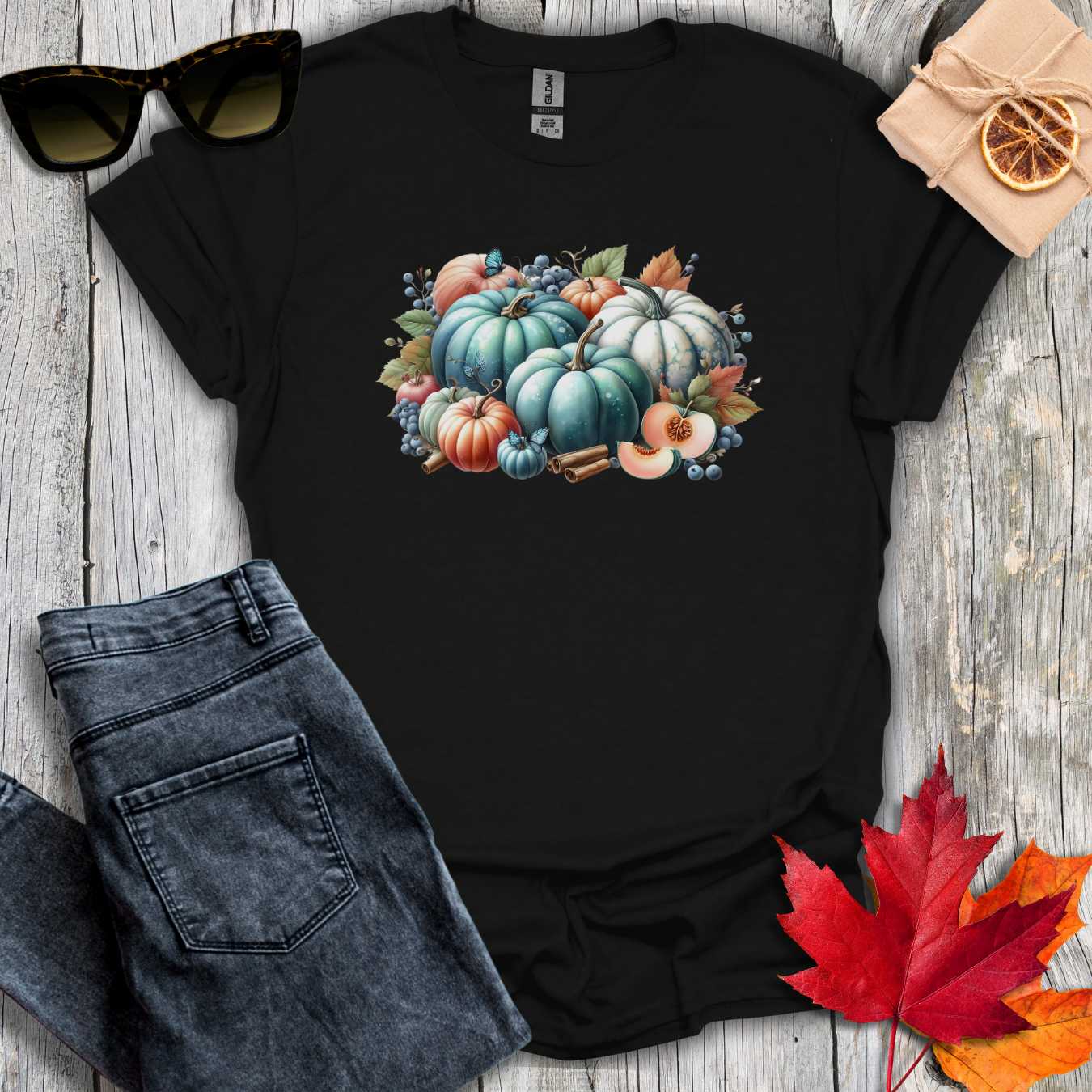 T-Shirt Black / S Pumpkins and Blueberries Tee