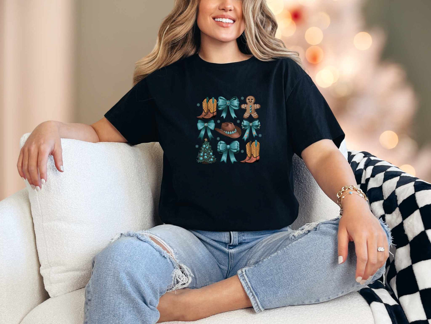 T-Shirt Black / S Western Pattern Tee