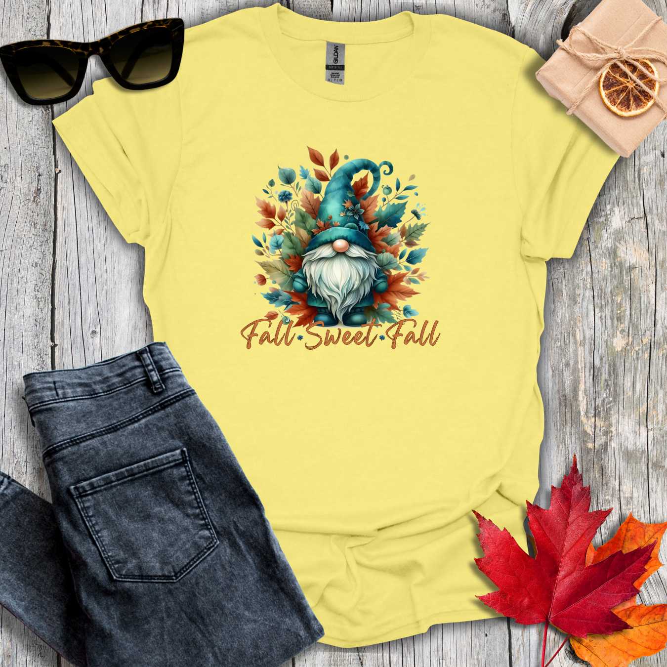 T-Shirt Cornsilk / S Fall Sweet Fall Tee