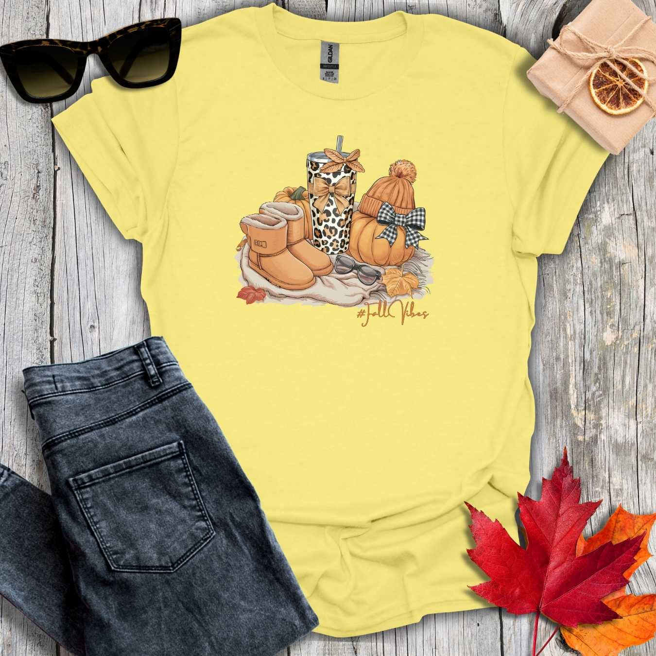 T-Shirt Cornsilk / S #FallVibes Tee