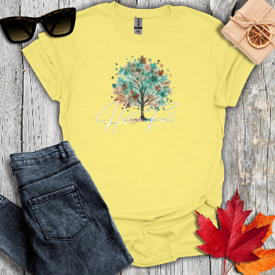 T-Shirt Cornsilk / S Hello Fall Tree Tee