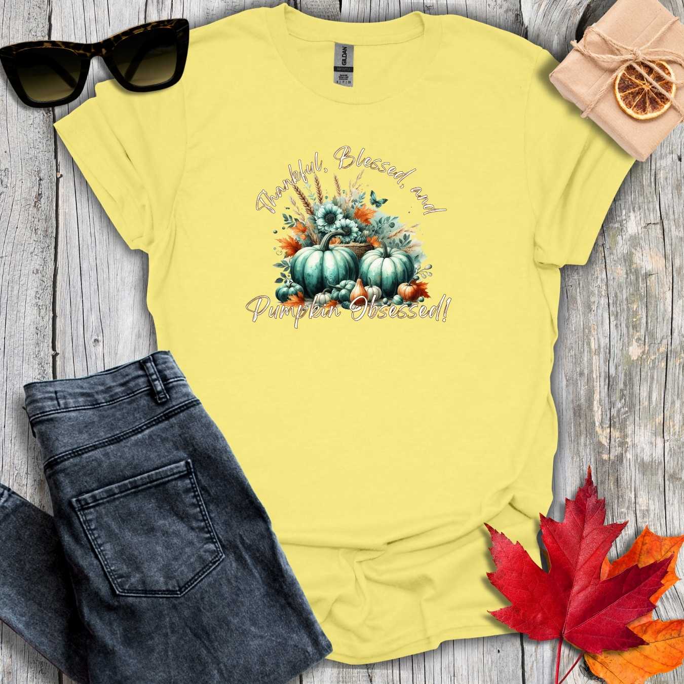 T-Shirt Cornsilk / S Pumpkin Obsessed Tee