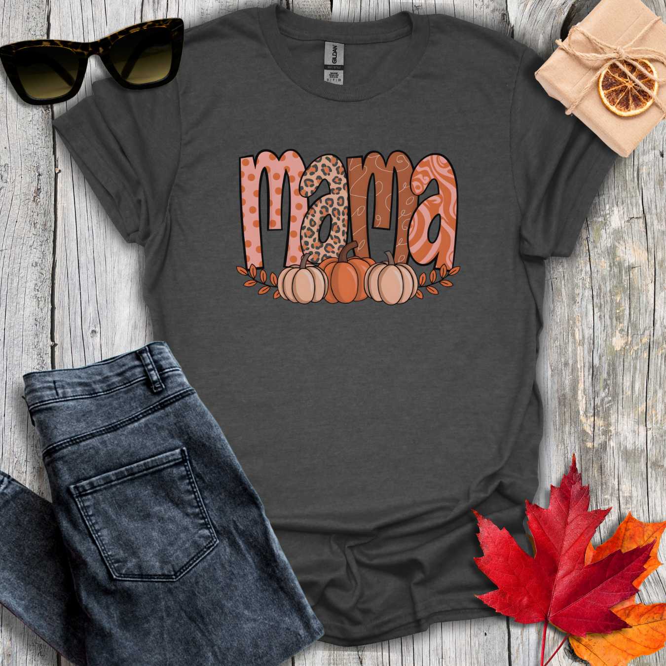 T-Shirt Dark Heather / S Fall Mama Tee