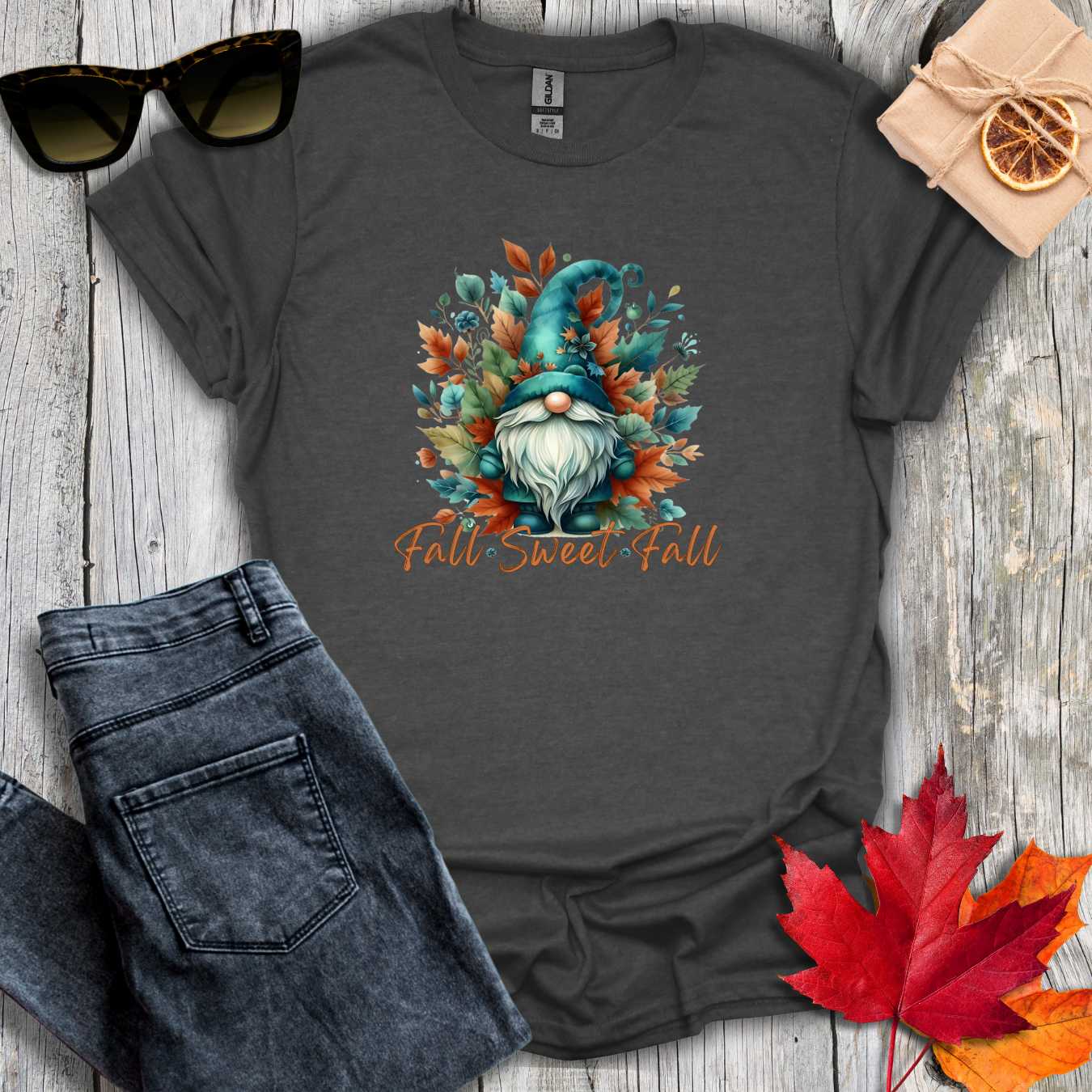 T-Shirt Dark Heather / S Fall Sweet Fall Tee