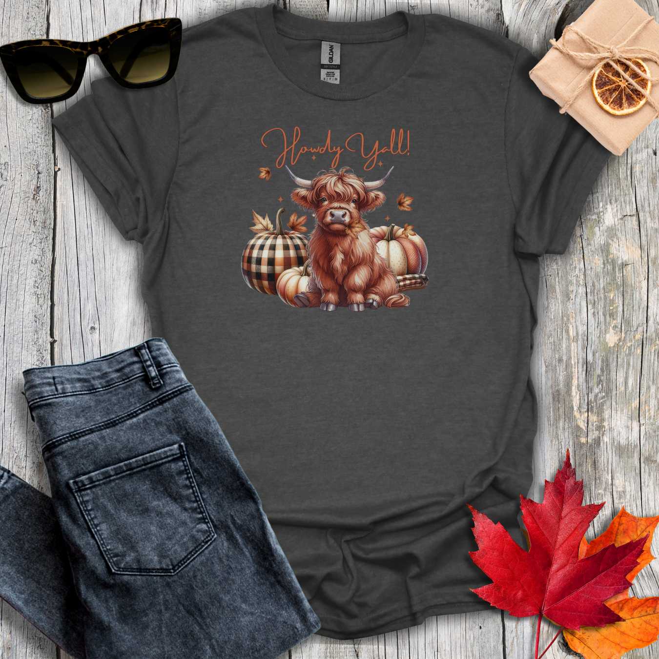 T-Shirt Dark Heather / S Howdy Yall Tee