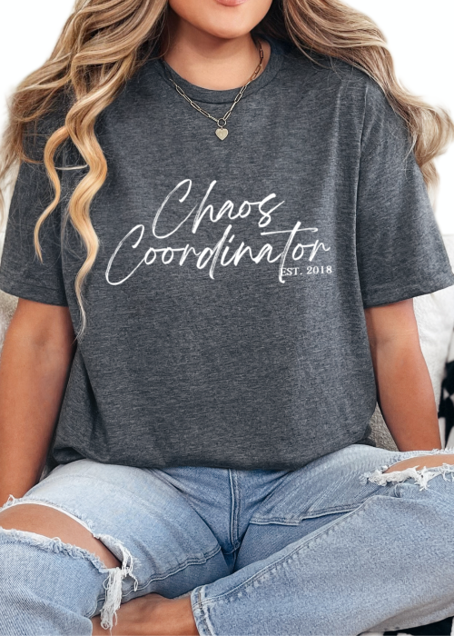 T-Shirt Dark Heather / S Personalized Chaos Coordinator Tee