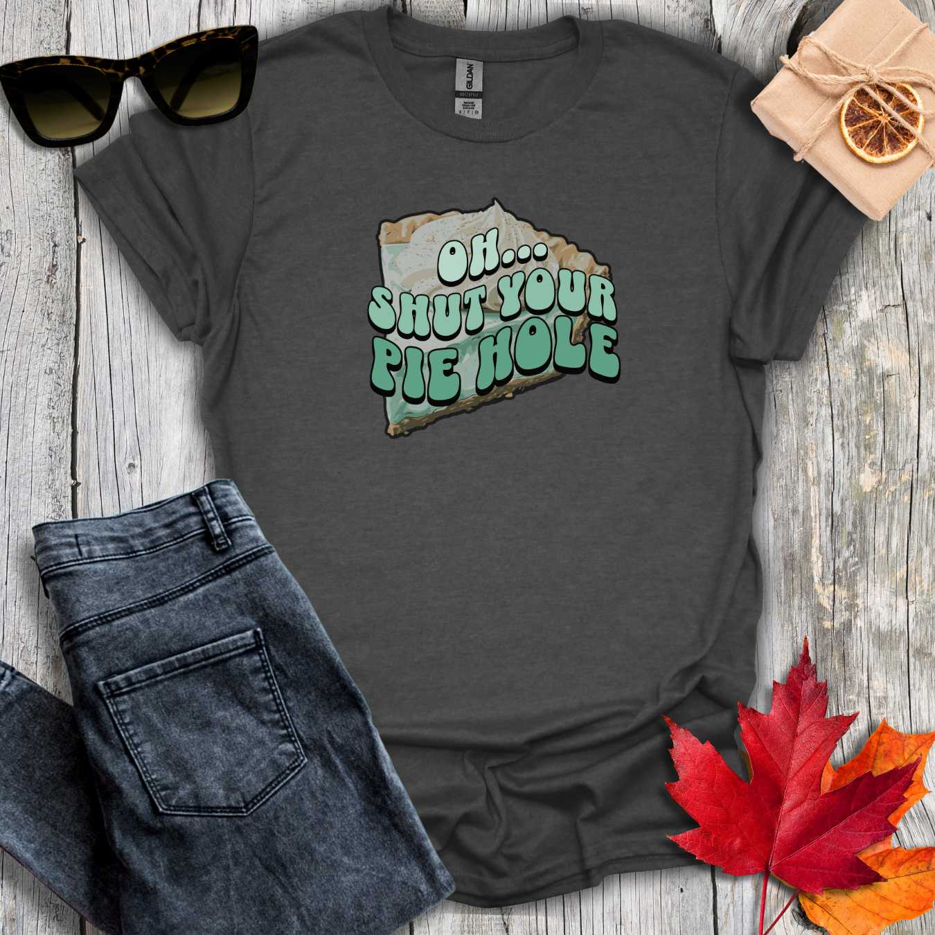 T-Shirt Dark Heather / S Shut Your Pie Hole Tee