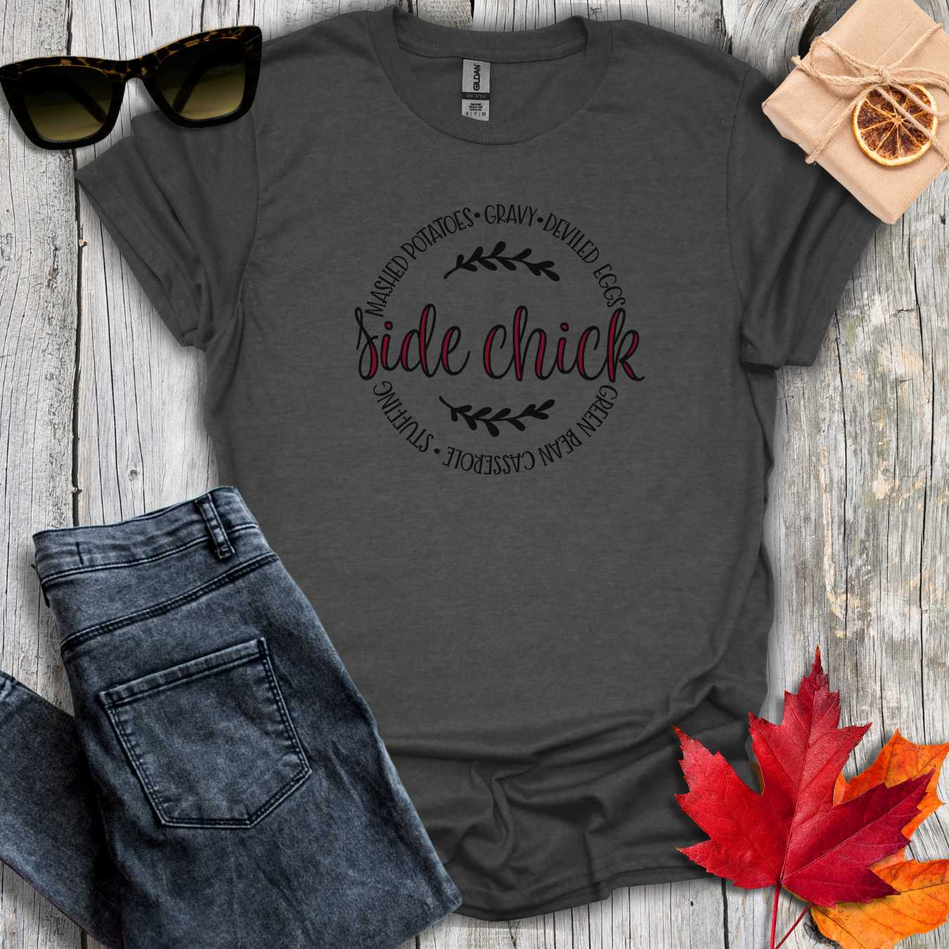 T-Shirt Dark Heather / S Side Chick Tee