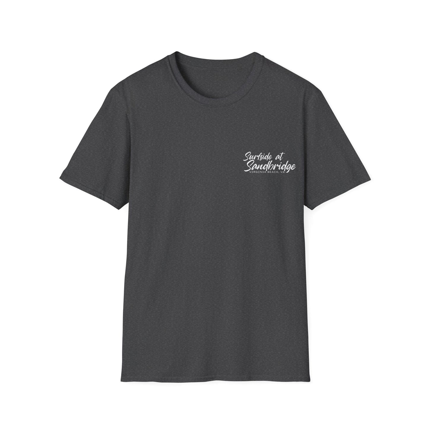 T-Shirt Dark Heather / S Surfside at Sandbridge VA Outline Tee