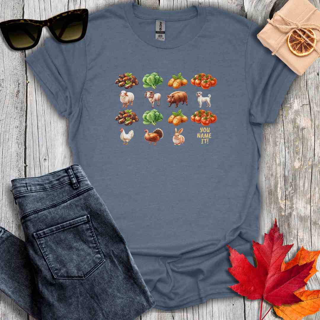 T-Shirt Heather Indigo / S Beans, Greens Tee V2