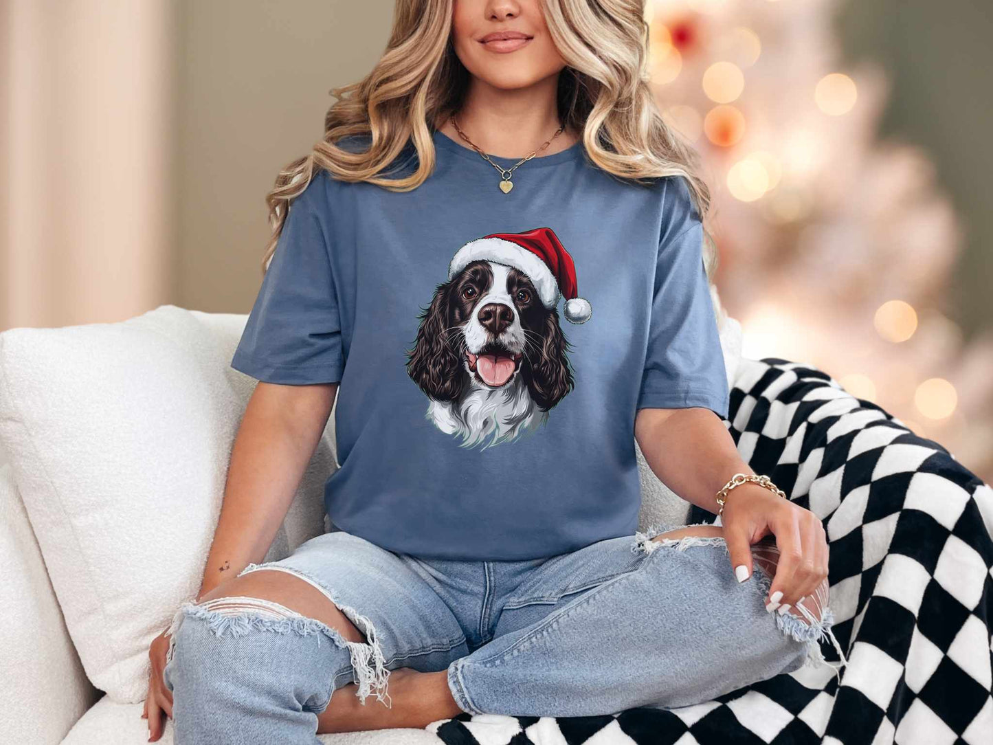 T-Shirt Heather Indigo / S Brown Springer Spaniel Tee