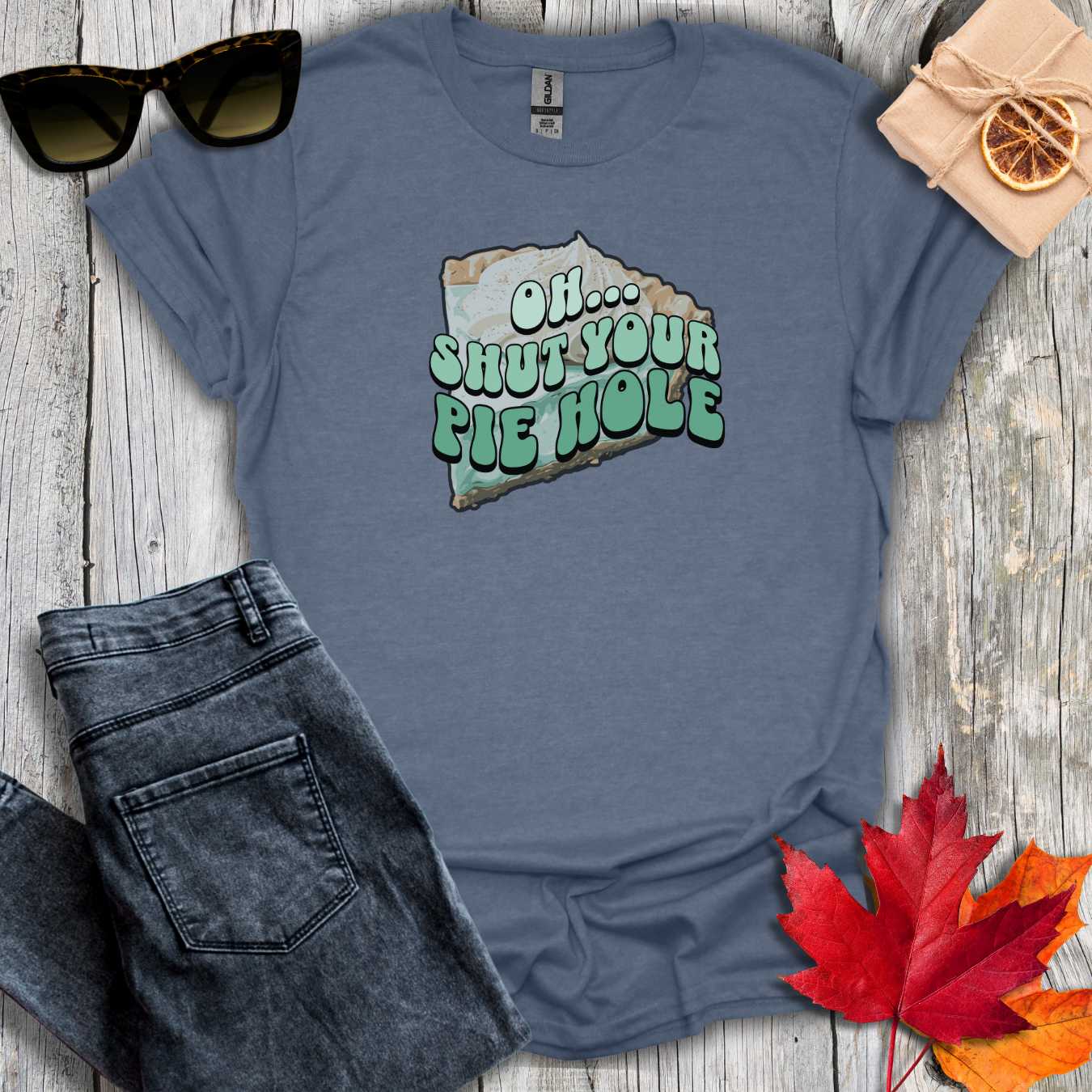 T-Shirt Heather Indigo / S Shut Your Pie Hole Tee