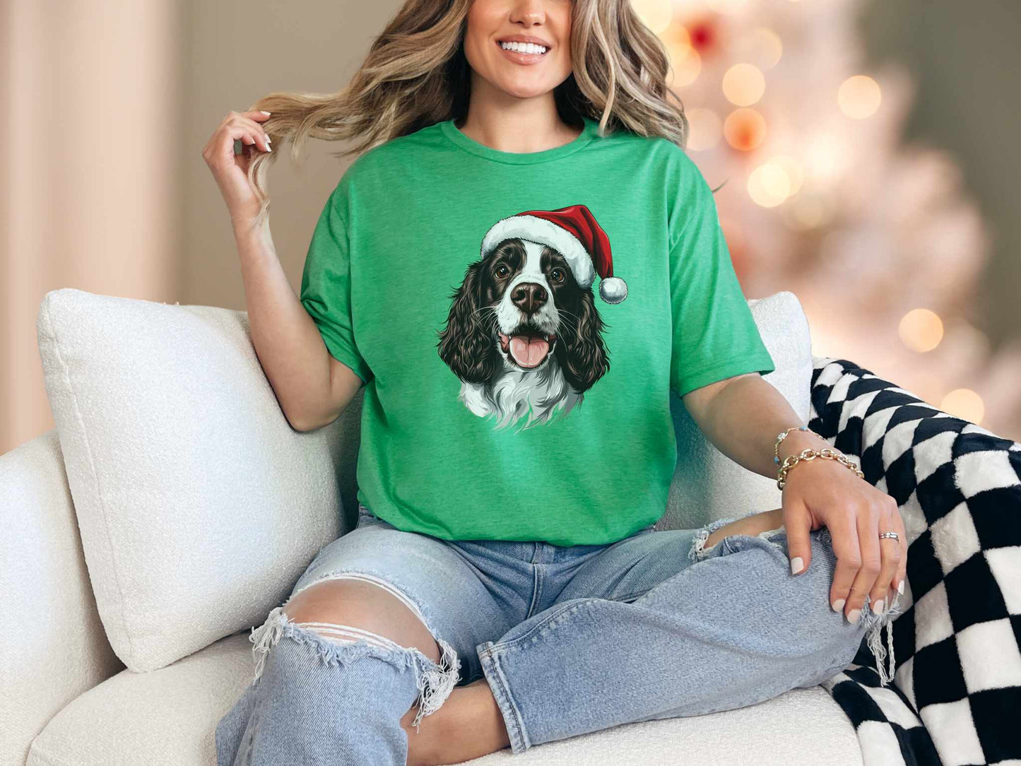 T-Shirt Heather Irish Green / S Brown Springer Spaniel Tee