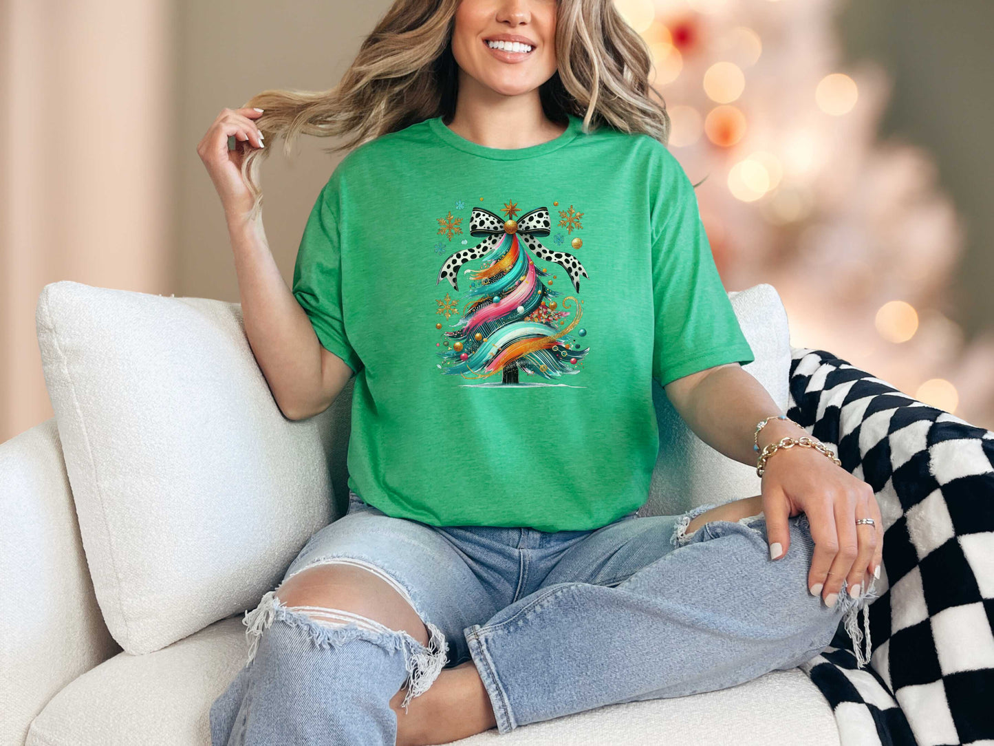 T-Shirt Heather Irish Green / S Brush Stroke Tree Tee