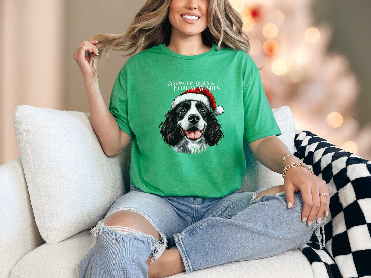 T-Shirt Heather Irish Green / S Springer(Black) Kisses Tee