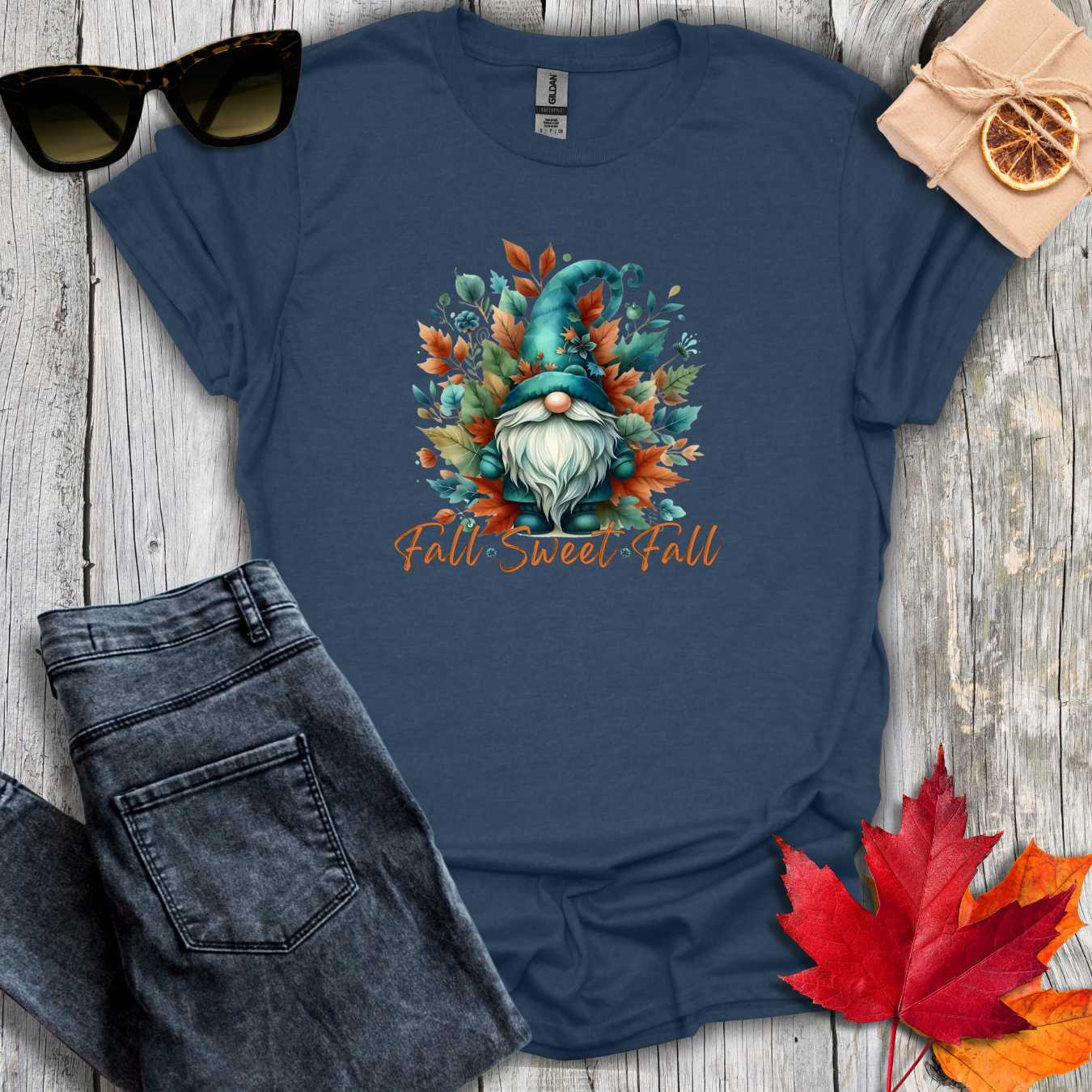 T-Shirt Heather Navy / S Fall Sweet Fall Tee